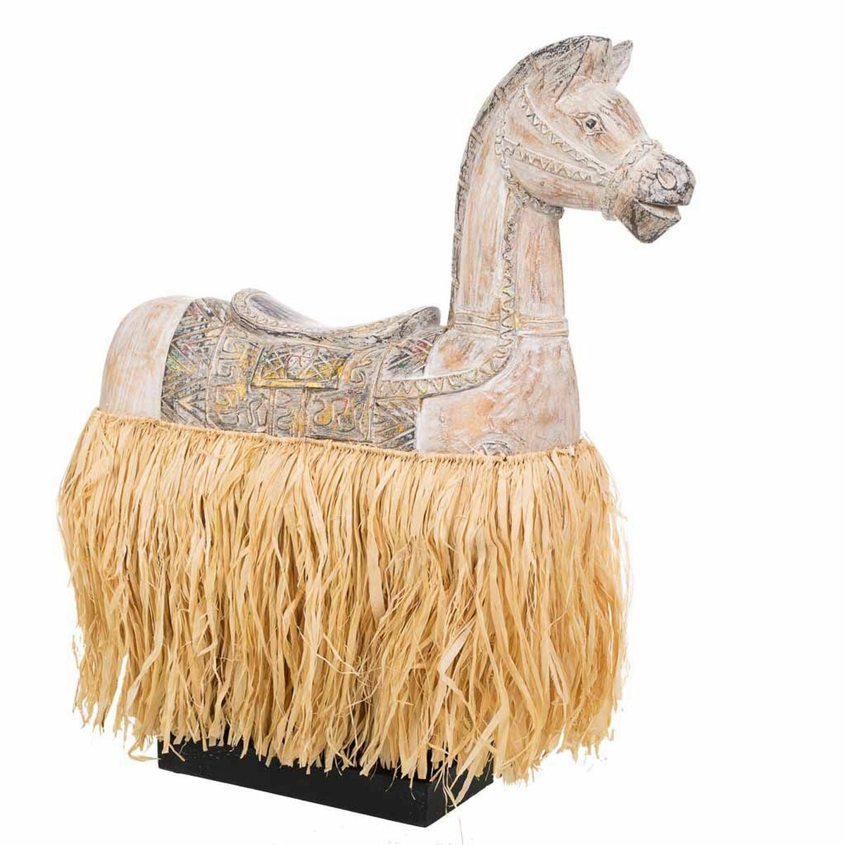 8434523251311 - Deko-Figur Holz Seetang Pferd 58 x 17 x 44 cm