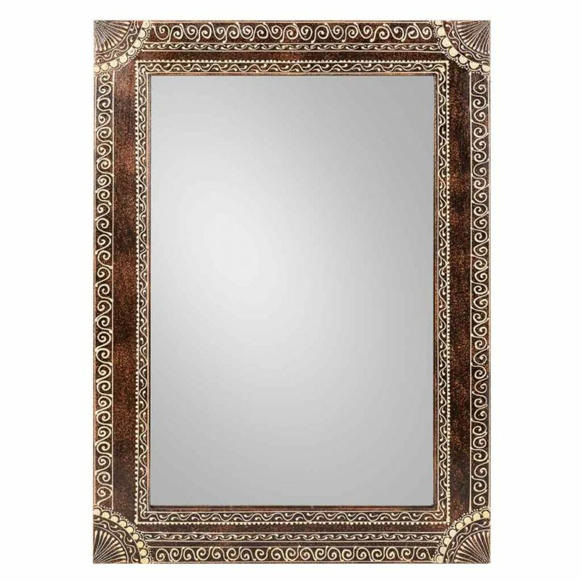 8434523254442 - Wandspiegel Glas Holz MDF 1 x 57 x 42 cm