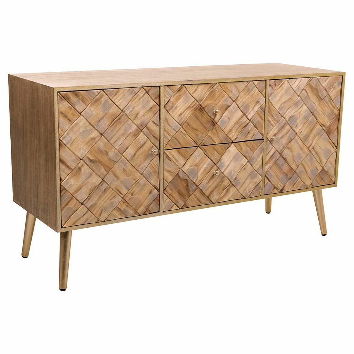 8434523280489 - Kommode Braun Paulonia-Holz 41 x 65 x 118 cm