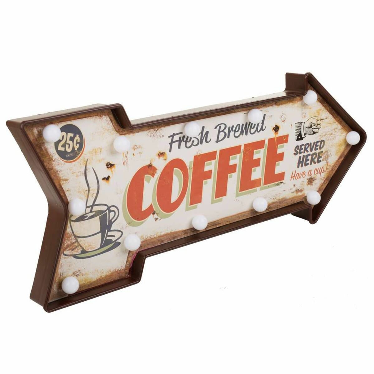 8434523331167 - Wandsteckdose Coffee Weiß Eisen 27 x 5 x 65 cm Beleuchtung