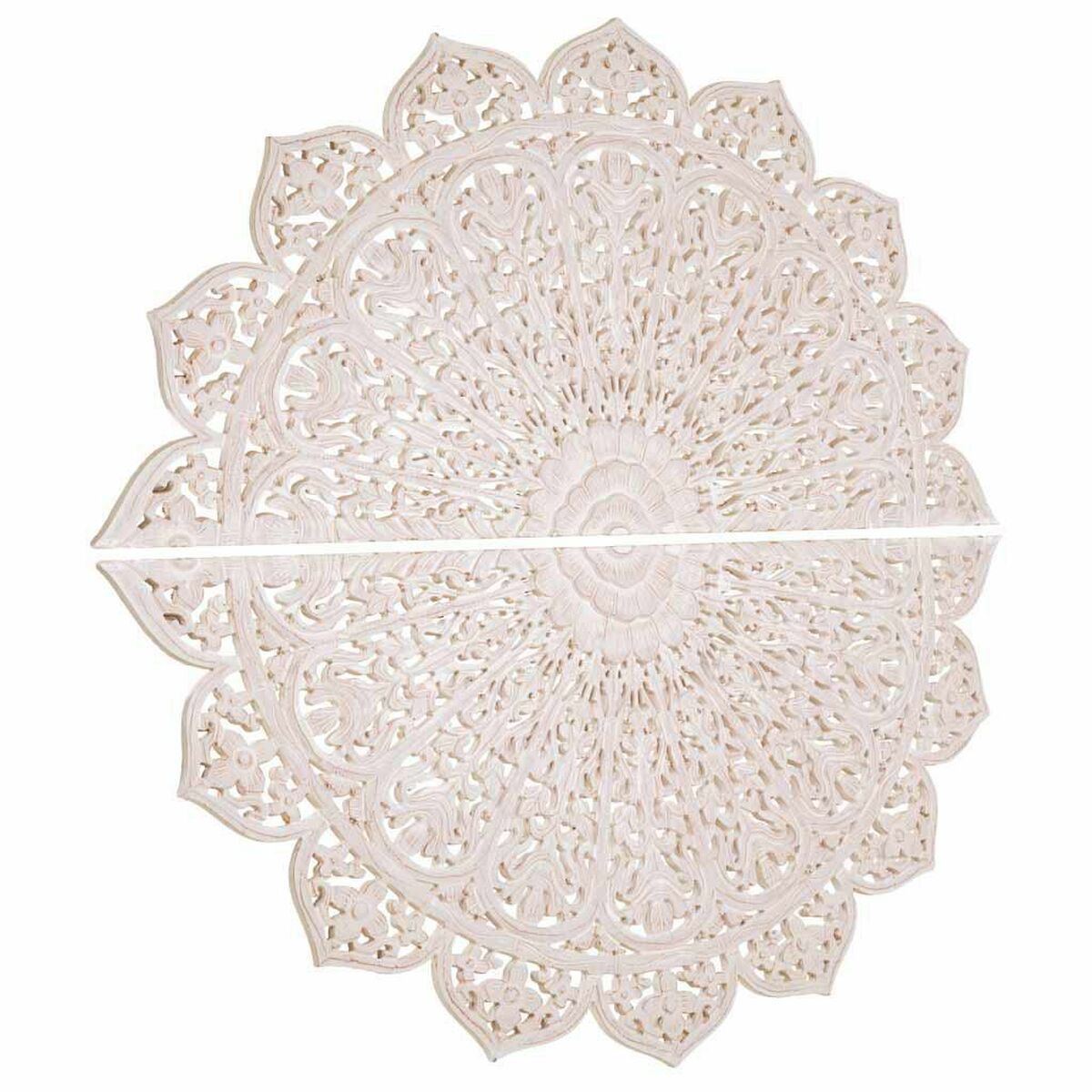 8434523334526 - Wanddekoration Weiß Holz MDF 2 x 120 x 120 cm