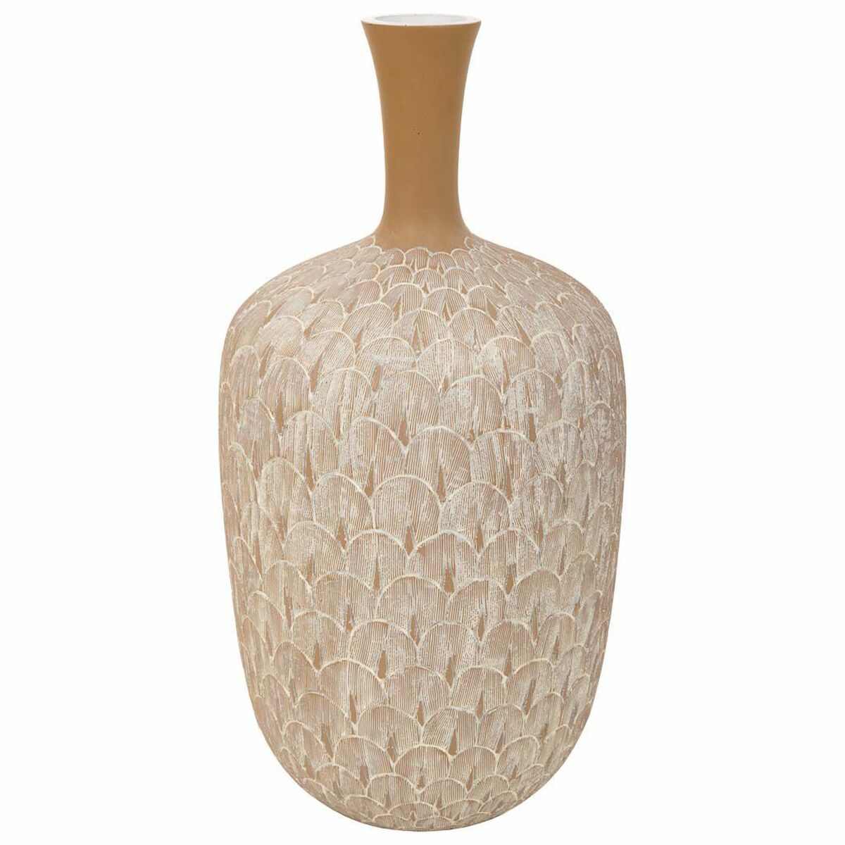 8434523349353 - Vase Weiß Gold Polyesterharz 21 x 41 x 21 cm