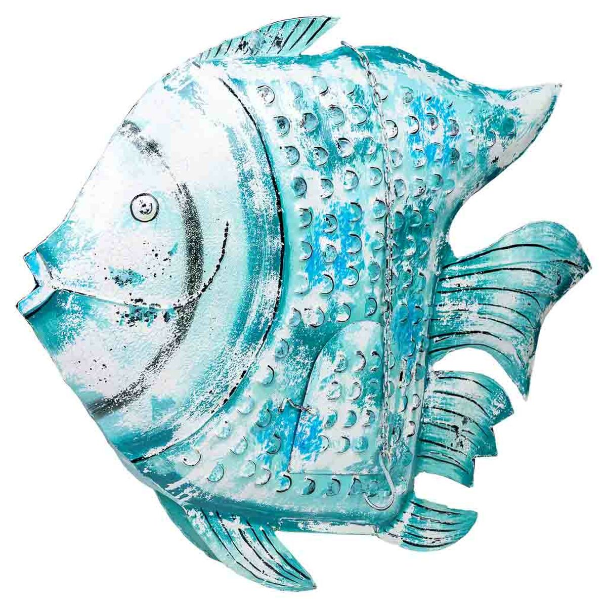 8434523360914 - Deko-Figur Blau Mango-Holz Fisch 15 x 83 x 107 cm