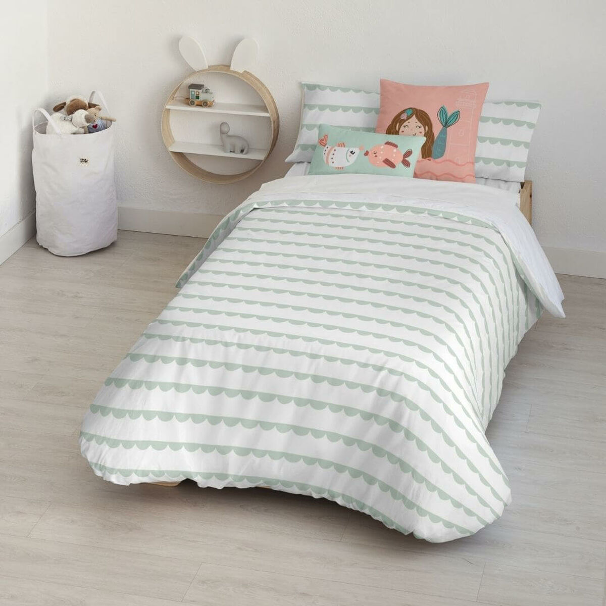 8434563032796 - Nordic-Bettbezug Kids& Cotton Guildo Mint 155 x 220 cm