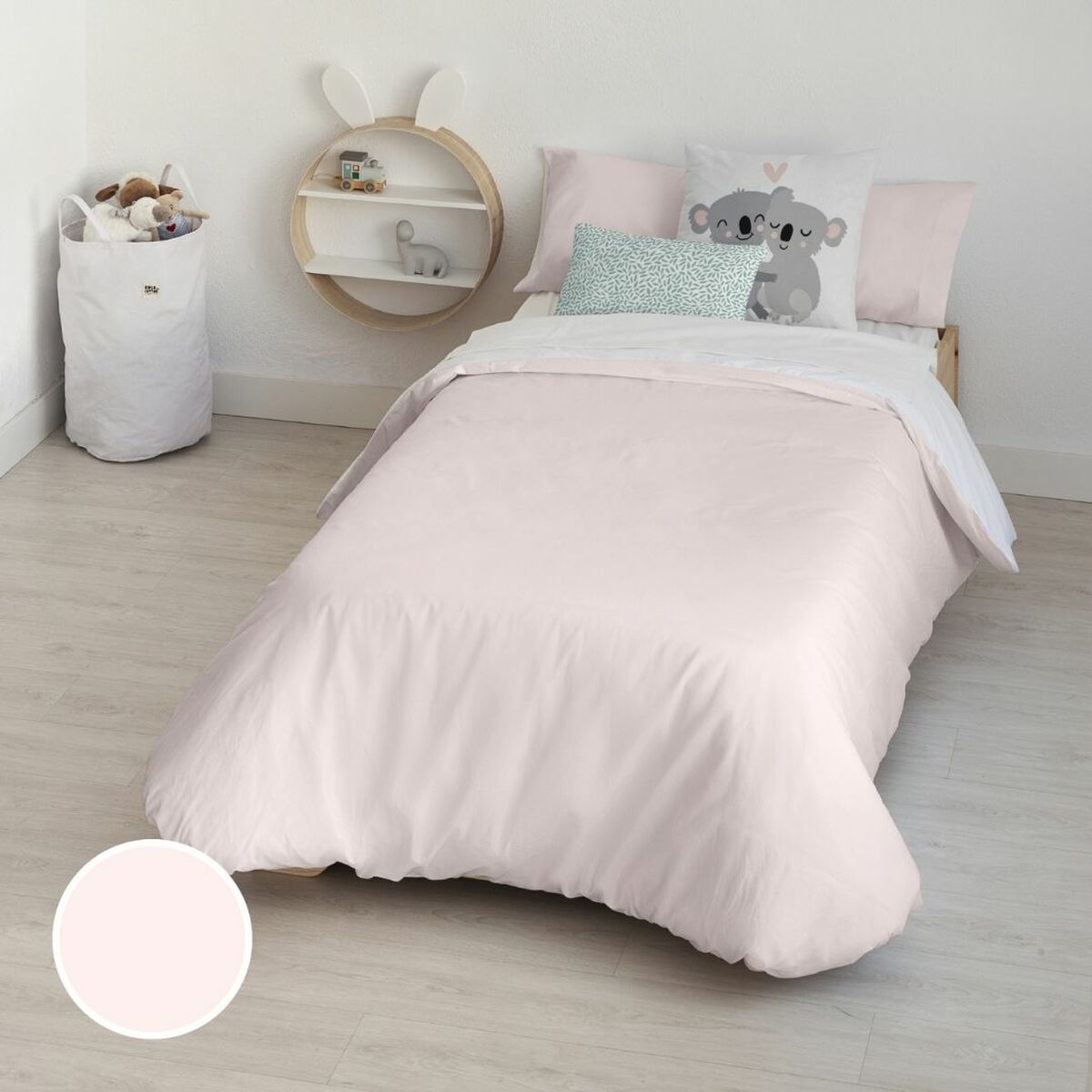 8434563034011 - Nordischer Bezug Kids& Cotton Kanu Pink 175 Fäden 155 x 220 cm