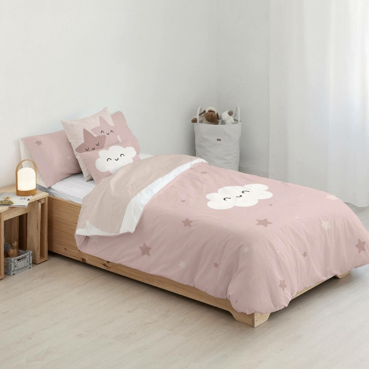 8434563035155 - Nordischer Bezug Kids& Cotton Werner Rosa Pink 175 Fäden 180 x 220 cm