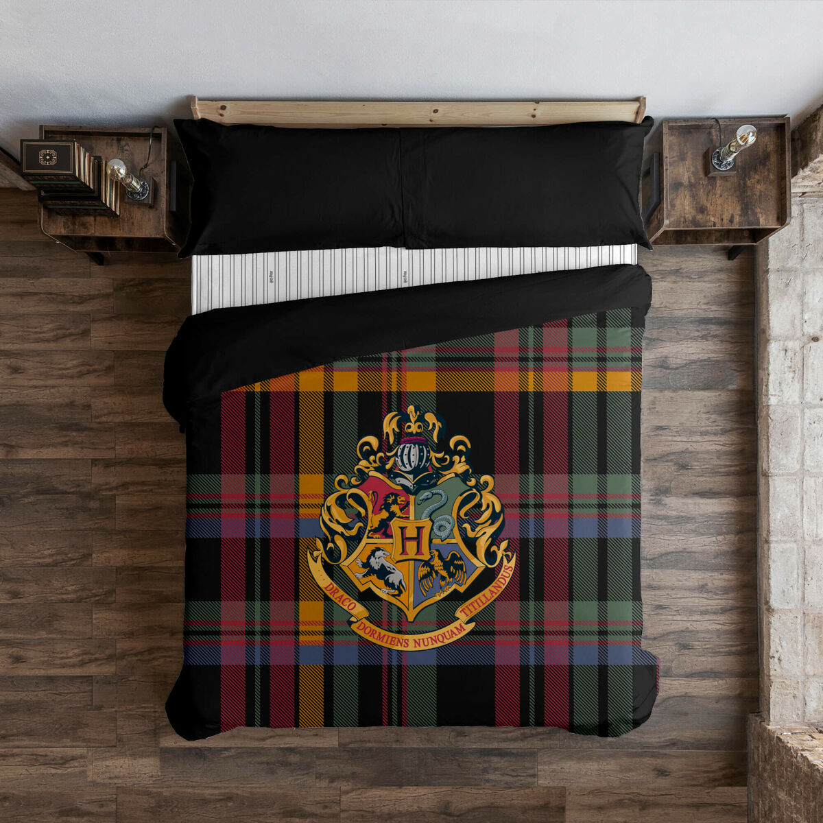 8434563166941 - Bettdeckenbezug Classic Hogwarts Bunt 175 Fäden 180 x 220 cm Einzelmatratze