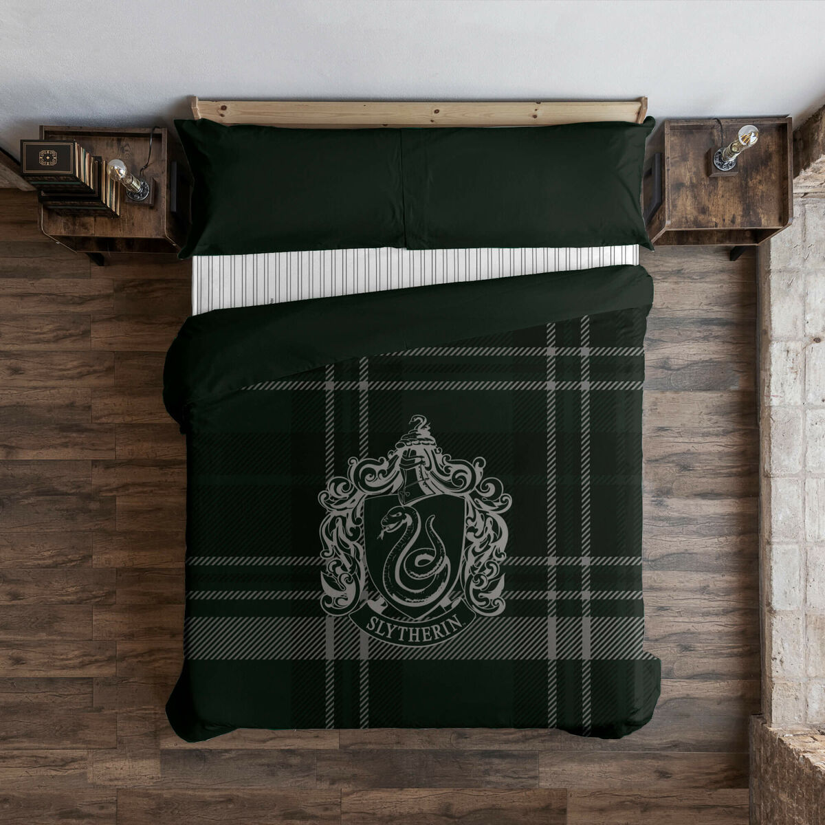 8434563167276 - Nordischer Bezug Slytherin Mehrfarbig 175 Fäden 240 x 220 cm King Size