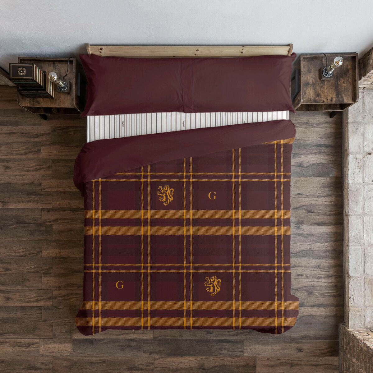 8434563167665 - Bettdeckenbezug Gryffindor Bunt 175 Fäden 180 x 220 cm Einzelmatratze