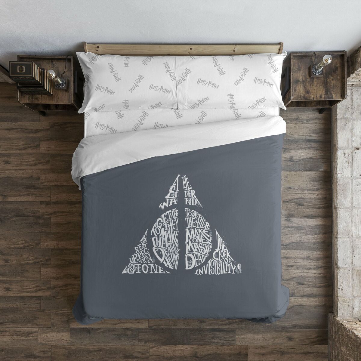 8434563171518 - Bettdeckenbezug Deathly Hallows Bunt 175 Fäden 220 x 220 cm Double size