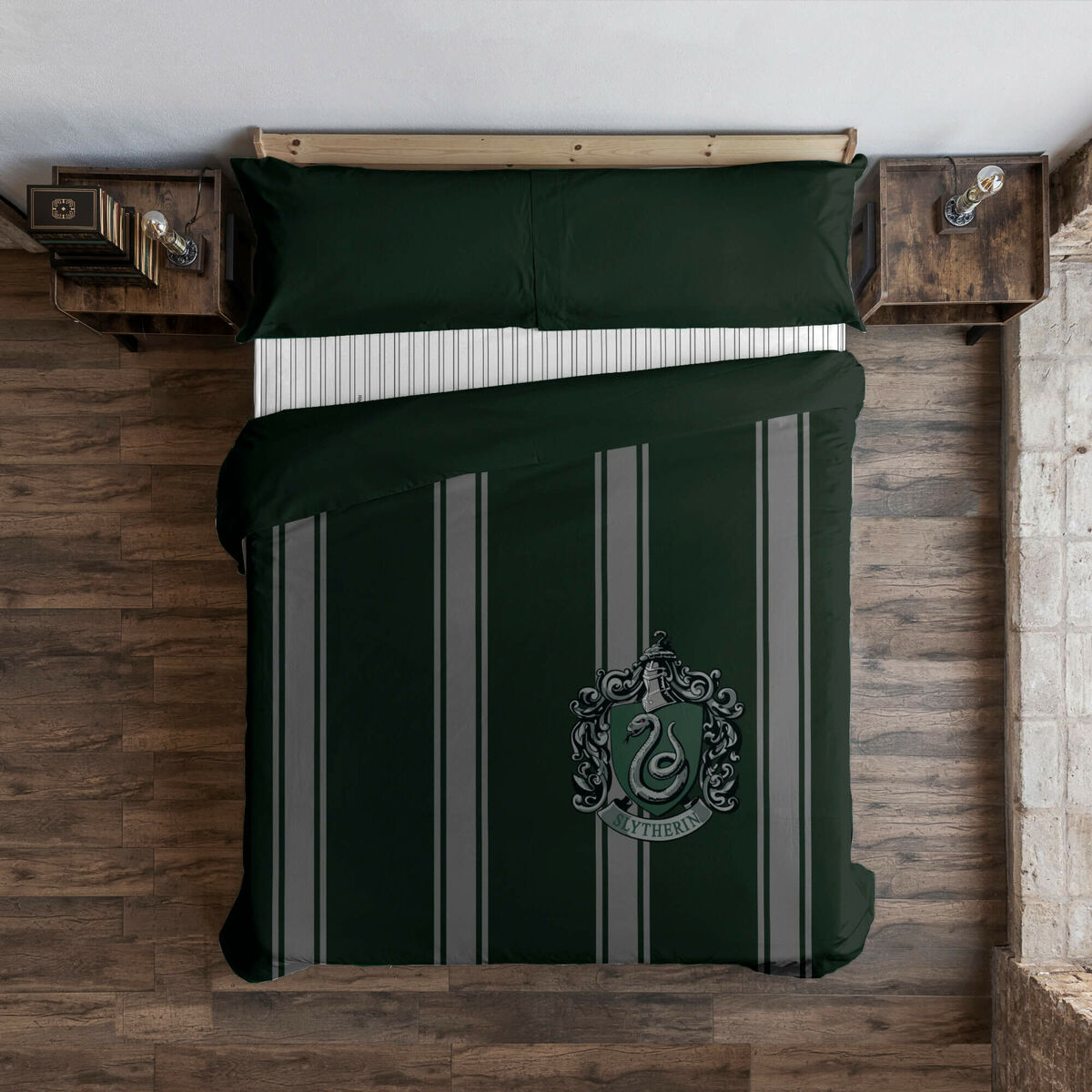 8434563171730 - Nordischer Bezug Slytherin Mehrfarbig 175 Fäden 240 x 220 cm King Size