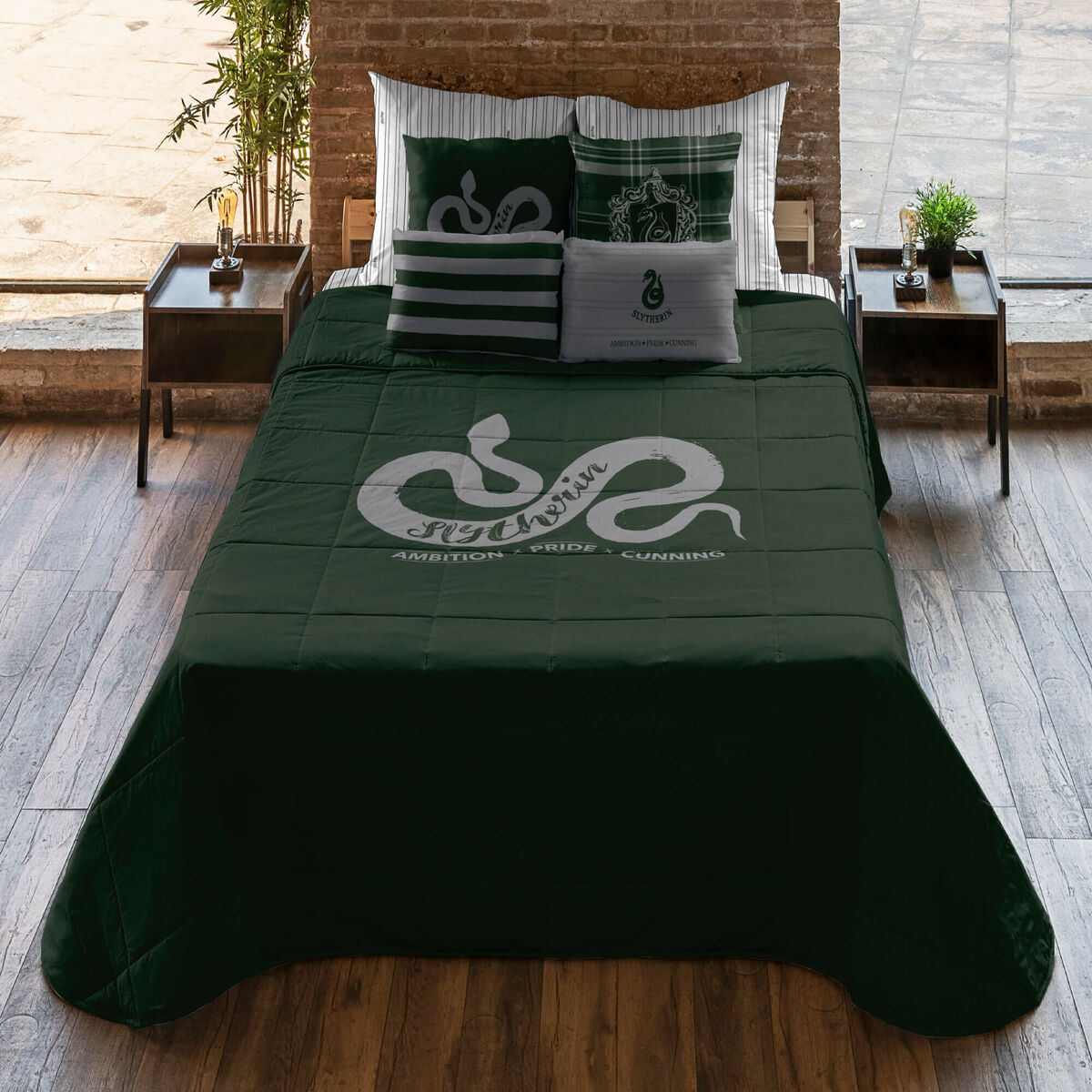 8434563177916 - Bettdecke Slytherin Mehrfarbig 190 x 4 x 270 cm Einzelbett