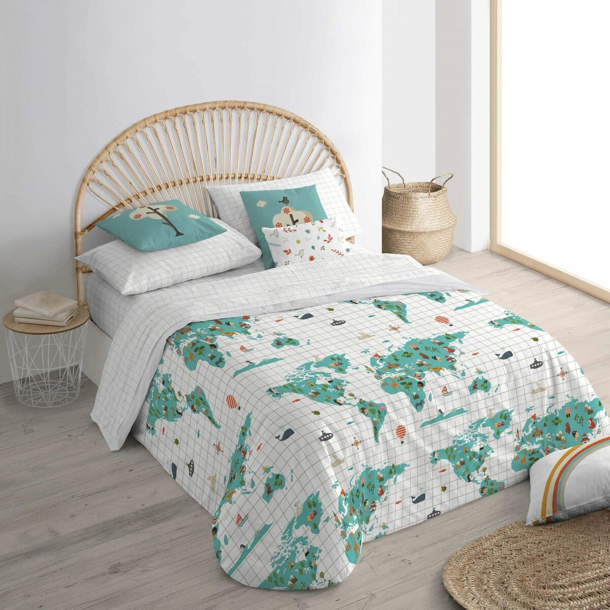 8434563872798 - Nordischer Bezug Mapamundi Blau 175 Fäden 220 x 220 cm 8434563872798 - Nordischer Bezug Mapamundi Blau 175 Fäden 220 x 220 cm
