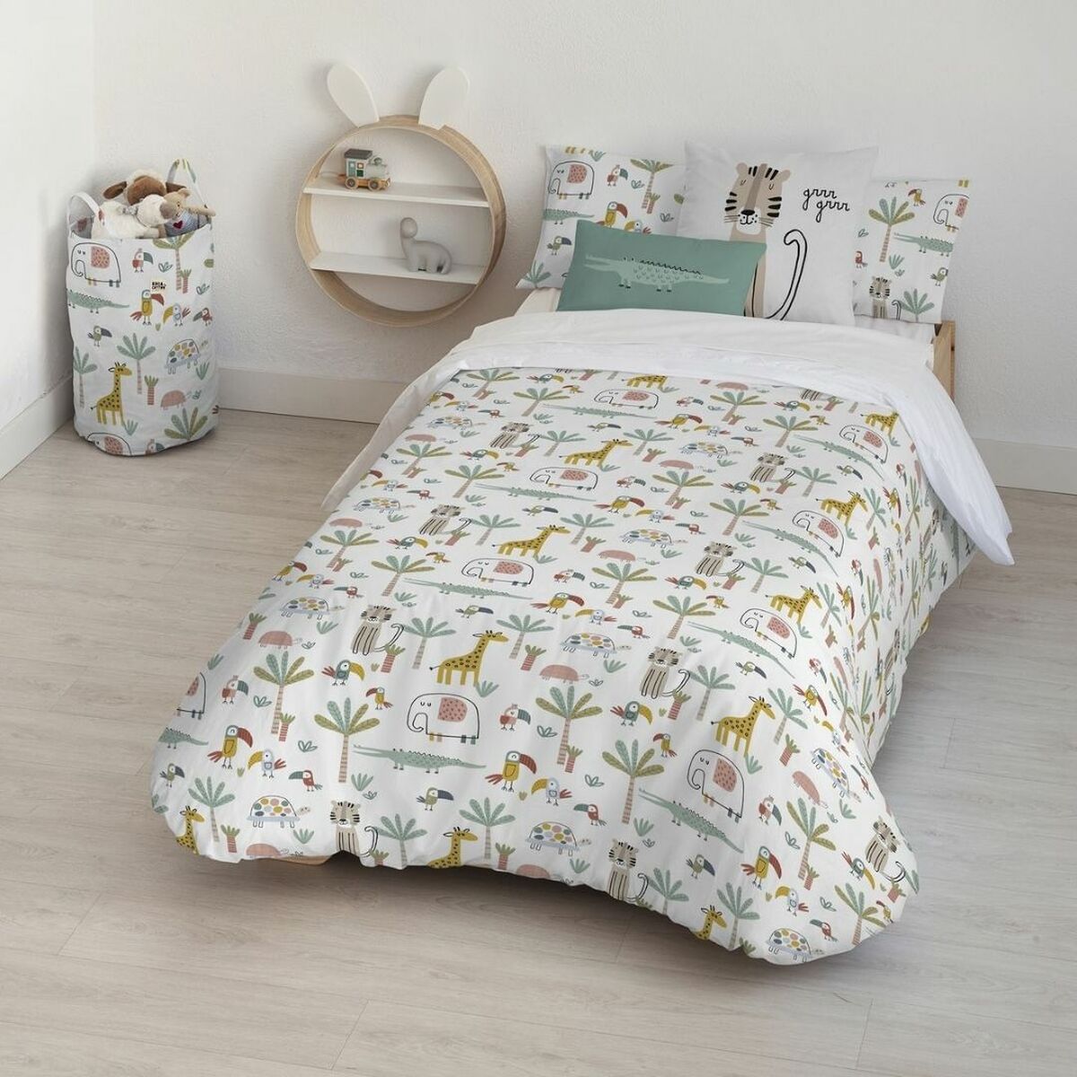 8434563883794 - Nordischer Bezug Kids& Cotton Jeddah Small Mint 155 x 220 cm