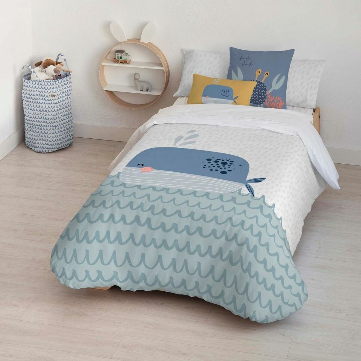 8434563884401 - Nordischer Bezug Kids& Cotton Malu Big Blue 175 Fäden 180 x 220 cm 180 x 240 cm