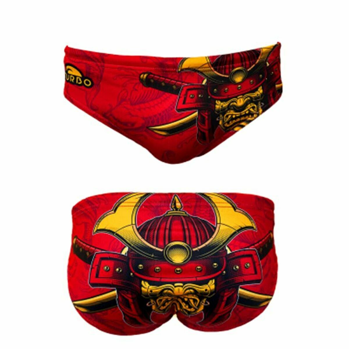 8434578258457 - Herren Badehose Waterpolo Samurai Italia Rot