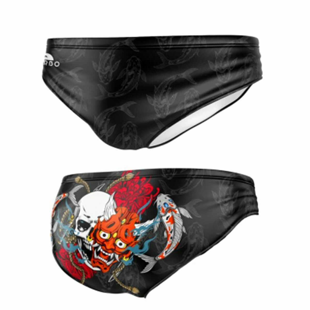 8434578517769 - Herren Badehose  Samurai-Skull  Schwarz
