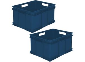 8434652120540 - - 2x Eurobox xxl Aufbewahrungsbox Kunststoff eco (pp) 52 x 43 x 28 cm 54 l Blau