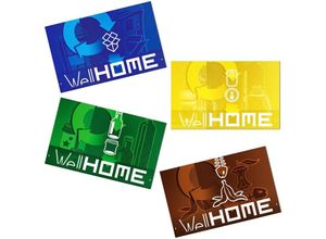 8434652129116 - Wellhome - Set von 4 magnetischen Etiketten zum Recycling in pvc matt - Voll -Color - 80 mm x 50 mm