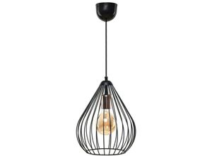 8434652179616 - Wellhome - Deckenleuchte Metallleuchte mit Birnenform Schwarze Farbe