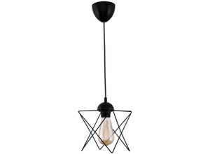 8434652179623 - Wellhome - Deckenleuchte Prismenförmige Metallleuchte schwarz Kollektion Bled 21x21x60 Sockel e 27 Max 45 - 60