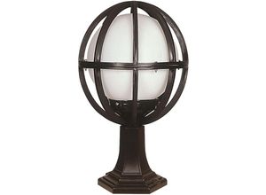 8434652185570 - Wellhome - Stehleuchte Globe gerader Schirm weißer Schirm für Außenbereich abs schwarz 30x30x50 Fassung e 27 Max 60 w