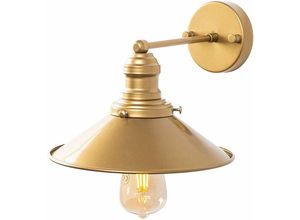 8434652189707 - Wellhome - Wandleuchte Metall gold 24x27x20 Fassung E27 Max 40 w