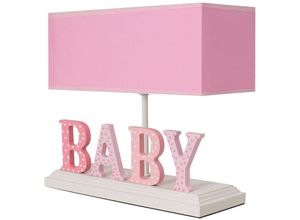 8434652194596 - Wellhome - Tischleuchte mit Mdf rosa breites Baby Volga Kollektion 31x12x28 Fassung e 27 Max 60 w