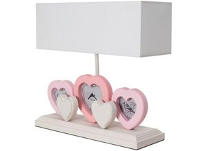 8434652194626 - Wellhome - Tischleuchte mit Mdf rosa Volga Kollektion 35x12x33 Fassung e 27 Max 60 w