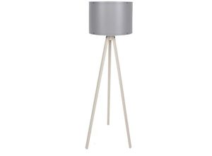 8434652195241 - Wellhome - well home mobiliario & decoración Stehleuchte mit Gestell aus mdf Farbe Creme Grau Kunststoff