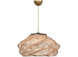 8434652195647 - Wellhome - Deckenlampe mit Holz Beige Nesssammlung 36x36x65 Kappe 27 max 45 - 60