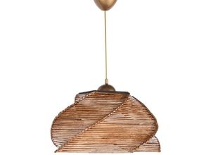 8434652195654 - Wellhome - Deckenlampe mit Holz gealtert Nesssammlung 36x36x65 Kappe 27 max 45 - 60