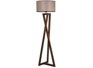 8434652196538 - Wellhome - Holzlampe Walnuss Victory Collection 45x45x166 cm Mütze 27 max 60 w