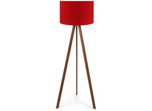 8434652200846 - Wellhome - Stapel -Bildschirm -Stehleuchte mit 70% mdf   30% pvc -Stoff rot Kollektion für Dark Tripod Tanganica 38x38x140 cm kappe e 27