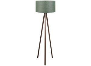 8434652201379 - Wellhome - Dunkle StativStehleuchte mit 100% mdf Green Screen Green Relief Tanganical Collection 38x38x140 cm Cap 27 max 60 w