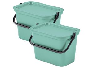 8434652338747 - TONTARELLI 2er-Set „MODA“ 5L SALVIA Mülleimer mit Griff – „MODA“