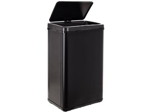 8434652387240 - Wellhome - Intelligenter Mülleimer ohne Beine mit automatischem Öffnen oder manuellem Kontakt 50 l Höhe 675 x 355 x 26 cm Schwarz