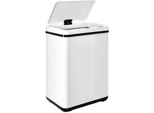 8434652387264 - Wellhome - Intelligenter Mülleimer ohne Beine mit automatischem Öffnen oder manuellem Kontakt 40 l Höhe 555 x 355 x 26 cm Weiß