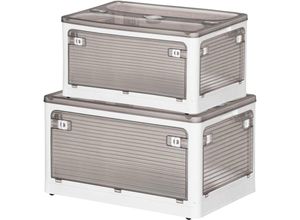 8434652395269 - Set mit 2 multifunktionalen Faltboxen 55L GRAU + 40L WEISS