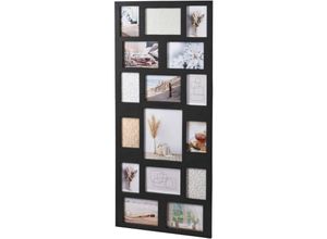 8434652419347 - Wellhome - Well Home Fotorahmen für 16 Fotos schwarzer Rahmen 465x18x109cm