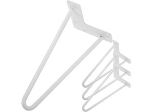 8434852086073 - Tischbeine für Schreibtische Schränke Möbel aus Stahl 2 Stangen 30 cm weiss 4-Pack - Primematik