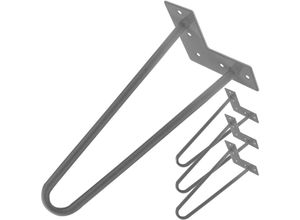 8434852086103 - Tischbeine für Schreibtische Schränke Möbel aus Stahl 2 Stangen 41 cm 4-Pack - Primematik