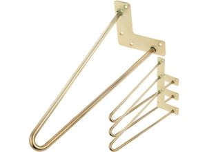 8434852086134 - PrimeMatik - Tischbeine für Schreibtische Schränke Möbel aus Stahl 2 Stangen 41 cm kupfer 4-Pack