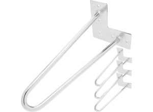 8434852086141 - Tischbeine für Schreibtische Schränke Möbel aus verchromt 2 Stangen 41 cm 4-Pack - Primematik