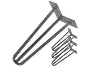 8434852086158 - Tischbeine für Schreibtische Schränke Möbel aus Stahl 3 Stangen 41 cm 4-Pack - Primematik