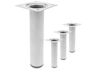 8434852086394 - Runde Tischbeine für Schreibtische Schränke Möbel aus grau Stahl 25cm 4-Pack - Primematik