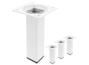 8434852086523 - Quadrat Tischbeine für Schreibtische Schränke Möbel aus weiss Stahl 10cm 4-Pack - Primematik