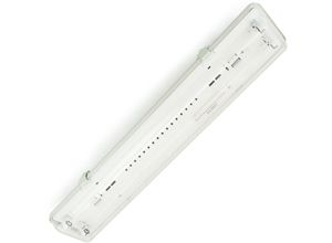 8434852111010 - Wasserdichte Abschirmung für LED-Röhre 2 x 600 mm mit Anschluss an einem Ende IP65 T8 G13 - Bematik