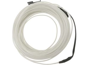 8434852113427 - BeMatik - Transparent-blaue Elektrolumineszenz-Kabel 23mm 10m Spule 220VAC angeschlossen