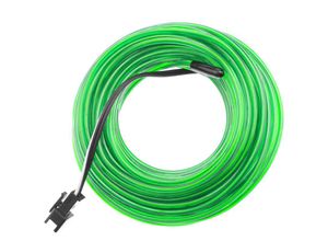 8434852113458 - Weiche grüne Elektrolumineszenz-Kabel 23mm 10m Spule 220VAC angeschlossen - Bematik